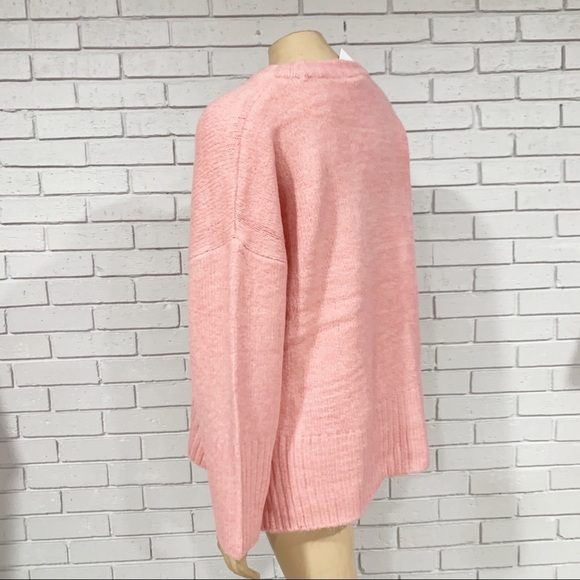 Topshop Pink Supersoft Deep Hem Crewneck Sweater - Picture 6 of 12